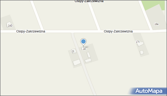 Osipy-Zakrzewizna, Osipy-Zakrzewizna, 22, mapa Osipy-Zakrzewizna