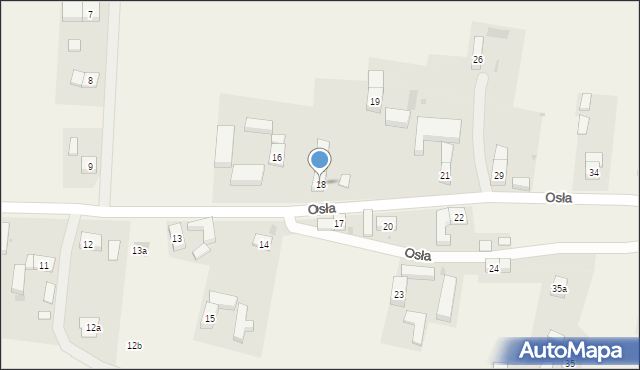 Osła, Osła, 18, mapa Osła