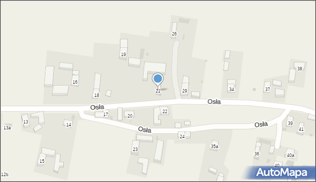 Osła, Osła, 21, mapa Osła