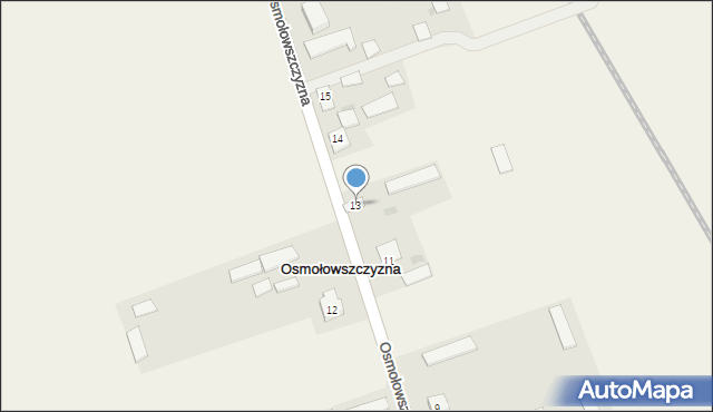 Osmołowszczyzna, Osmołowszczyzna, 13, mapa Osmołowszczyzna