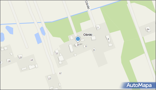 Ośniki, Ośniki, 10, mapa Ośniki