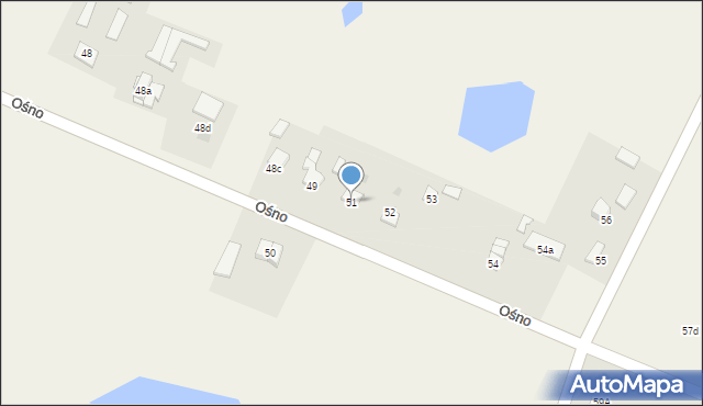 Ośno, Ośno, 51, mapa Ośno