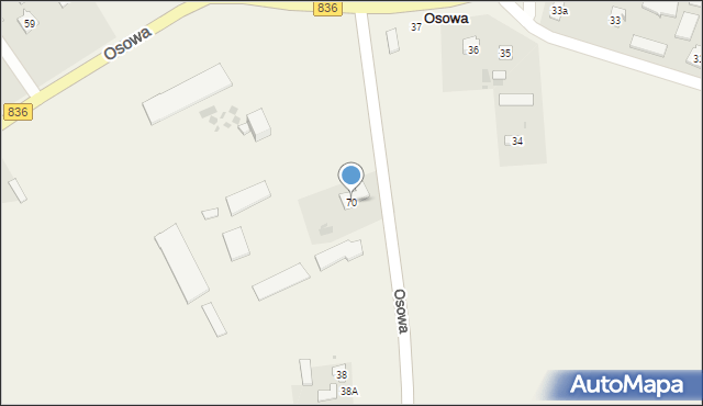 Osowa, Osowa, 70, mapa Osowa