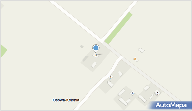 Osowa-Kolonia, Osowa-Kolonia, 9, mapa Osowa-Kolonia