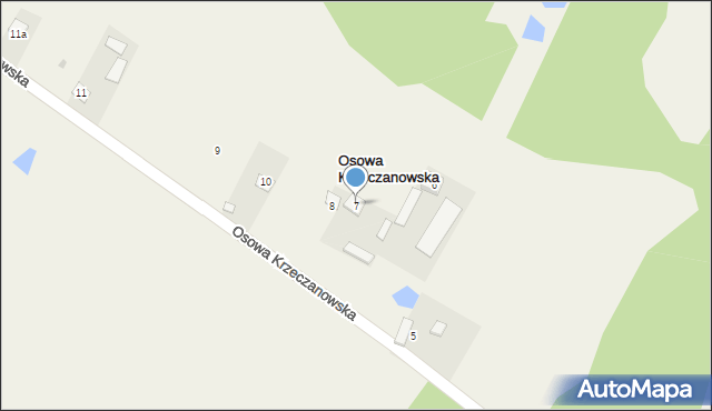 Osowa Krzeczanowska, Osowa Krzeczanowska, 7, mapa Osowa Krzeczanowska