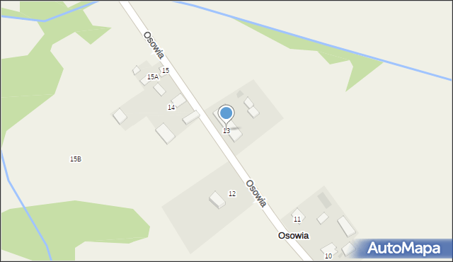 Osowia, Osowia, 13, mapa Osowia
