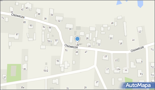 Osowicze, Osowicze, 28, mapa Osowicze