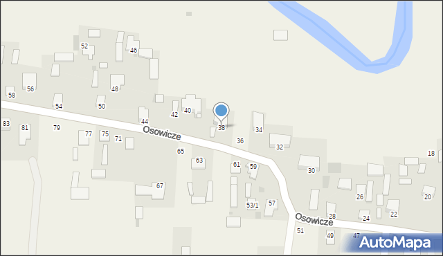 Osowicze, Osowicze, 38, mapa Osowicze