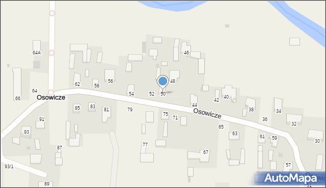 Osowicze, Osowicze, 50, mapa Osowicze