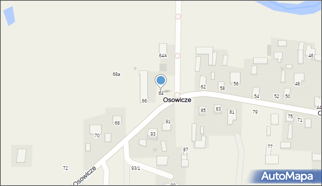 Osowicze, Osowicze, 64, mapa Osowicze