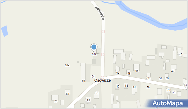 Osowicze, Osowicze, 64A, mapa Osowicze