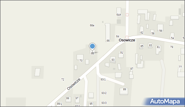 Osowicze, Osowicze, 68, mapa Osowicze