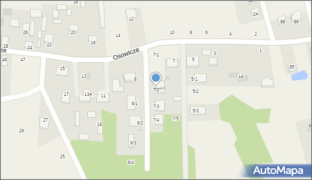 Osowicze, Osowicze, 7/2, mapa Osowicze