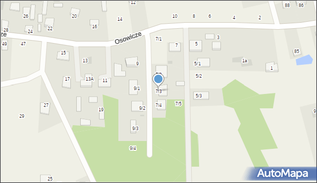 Osowicze, Osowicze, 7/3, mapa Osowicze