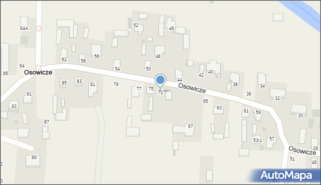 Osowicze, Osowicze, 71, mapa Osowicze