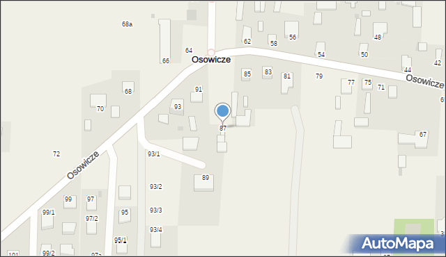 Osowicze, Osowicze, 87, mapa Osowicze