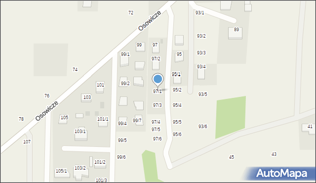 Osowicze, Osowicze, 97/1, mapa Osowicze