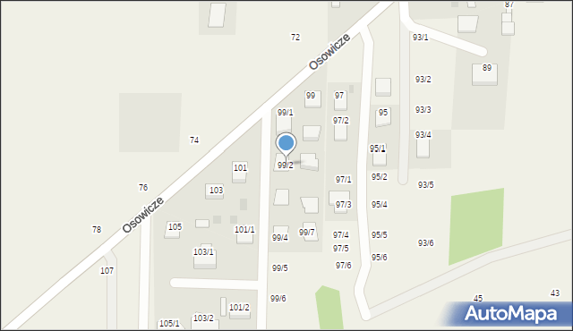 Osowicze, Osowicze, 99/2, mapa Osowicze