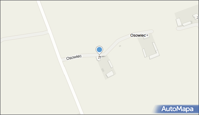 Osowiec, Osowiec, 25, mapa Osowiec