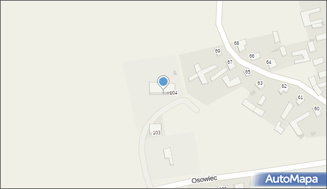 Osowiec, Osowiec, 103, mapa Osowiec