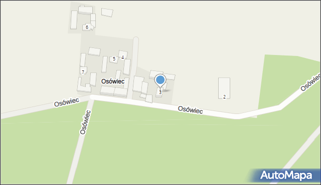 Osówiec, Osówiec, 3, mapa Osówiec