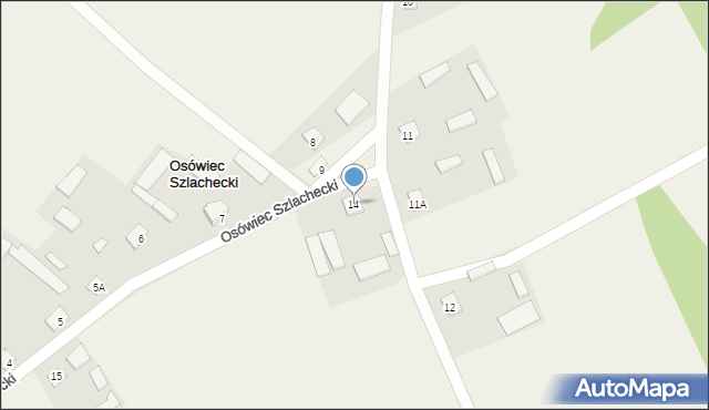 Osówiec Szlachecki, Osówiec Szlachecki, 14, mapa Osówiec Szlachecki