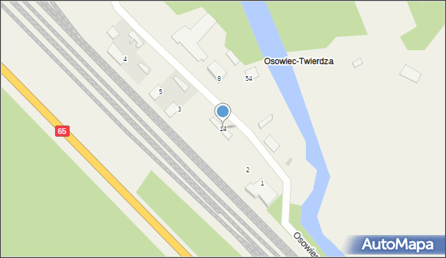 Osowiec-Twierdza, Osowiec-Twierdza, 14, mapa Osowiec-Twierdza