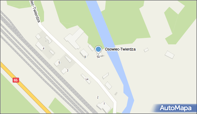 Osowiec-Twierdza, Osowiec-Twierdza, 54, mapa Osowiec-Twierdza