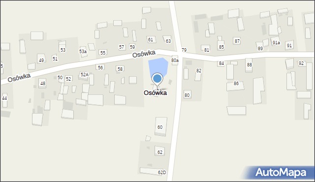 Osówka, Osówka, 62A, mapa Osówka