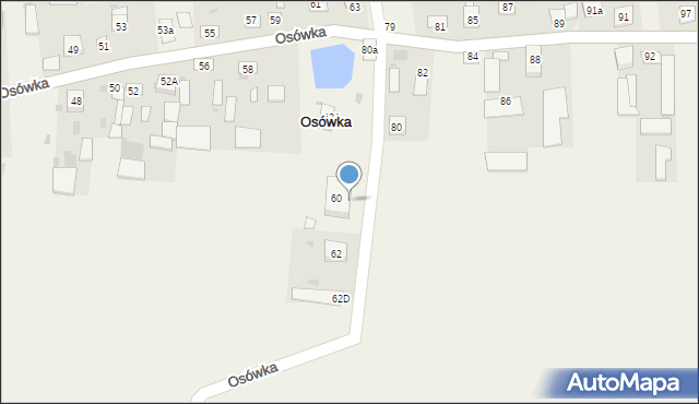 Osówka, Osówka, 62B, mapa Osówka