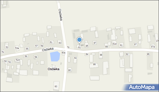 Osówka, Osówka, 85a, mapa Osówka