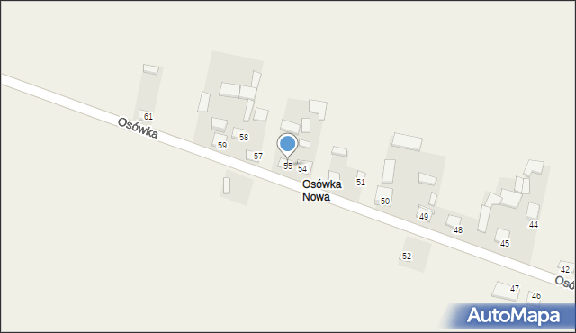 Osówka, Osówka, 55, mapa Osówka