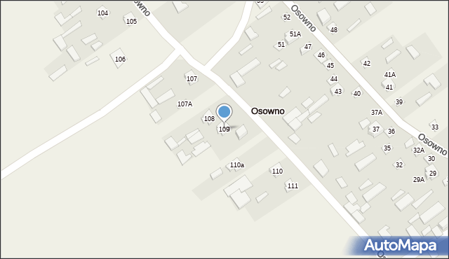 Osowno, Osowno, 109, mapa Osowno