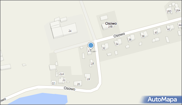 Osowo, Osowo, 17A, mapa Osowo