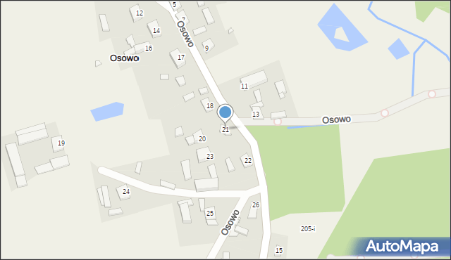 Osowo, Osowo, 21, mapa Osowo