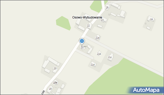 Osowo, Osówko, 21, mapa Osowo