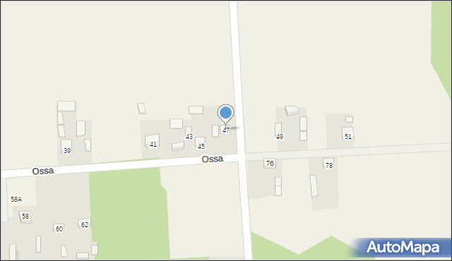 Ossa, Ossa, 47, mapa Ossa