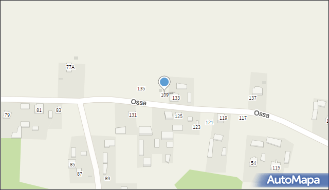 Ossa, Ossa, 109, mapa Ossa