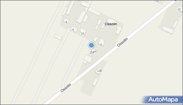 Ossolin, Ossolin, 11A, mapa Ossolin