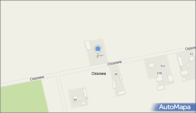 Ossowa, Ossowa, 87, mapa Ossowa