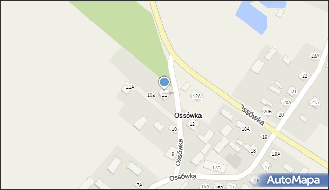 Ossówka, Ossówka, 11, mapa Ossówka