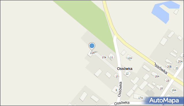 Ossówka, Ossówka, 11A, mapa Ossówka