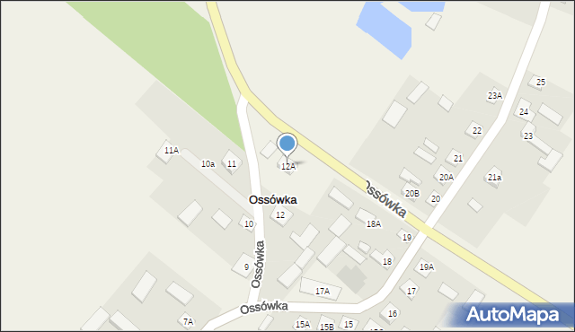 Ossówka, Ossówka, 12A, mapa Ossówka