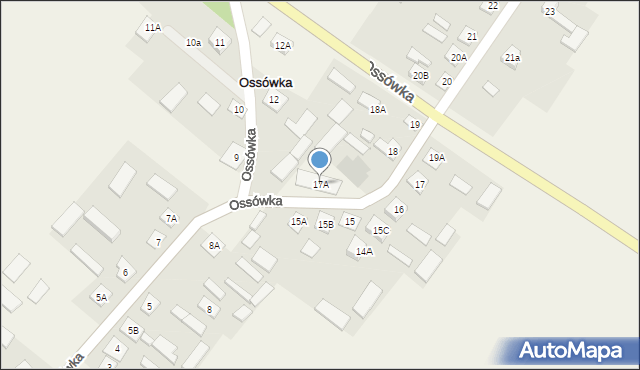 Ossówka, Ossówka, 17A, mapa Ossówka