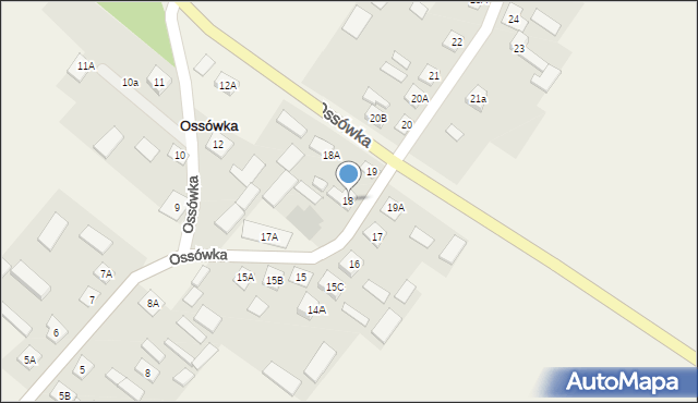 Ossówka, Ossówka, 18, mapa Ossówka