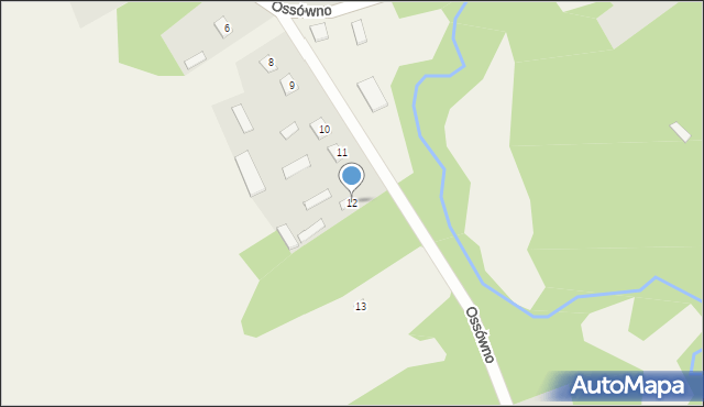 Ossówno, Ossówno, 12, mapa Ossówno