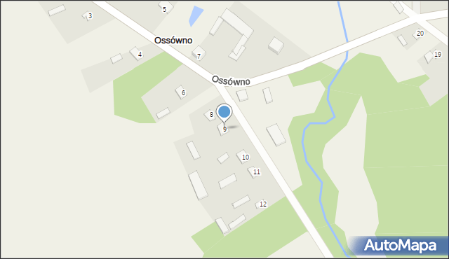 Ossówno, Ossówno, 9, mapa Ossówno