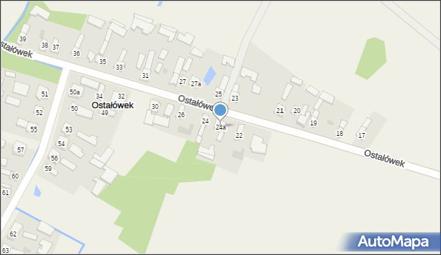 Ostałówek, Ostałówek, 24a, mapa Ostałówek