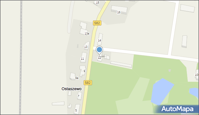 Ostaszewo, Ostaszewo, 12, mapa Ostaszewo