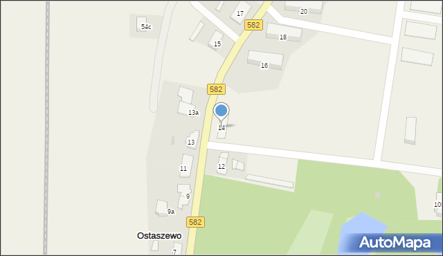 Ostaszewo, Ostaszewo, 14, mapa Ostaszewo